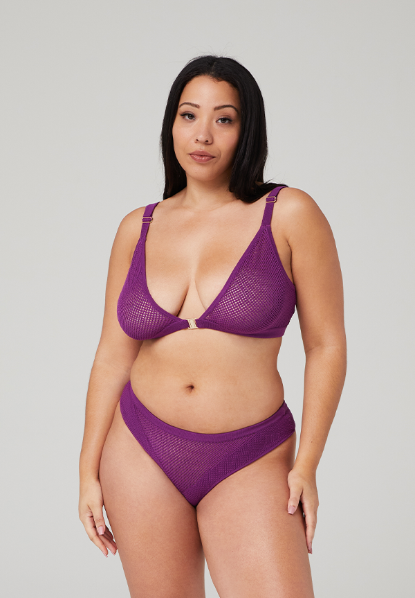 Merino Mesh Bra 2.0 - Wild Lilac