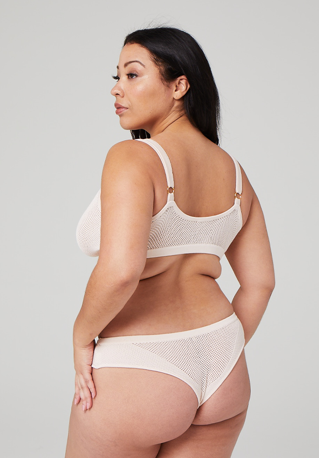 Merino Mesh Bra - Pearl