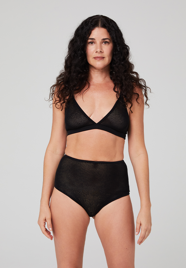 Merino Mesh Bra - Black