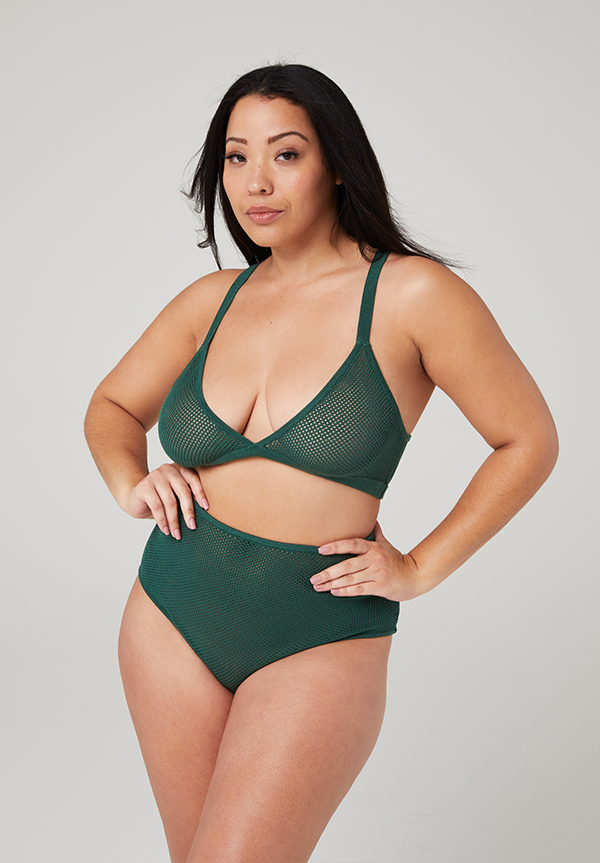 Merino Mesh Bra - Forest