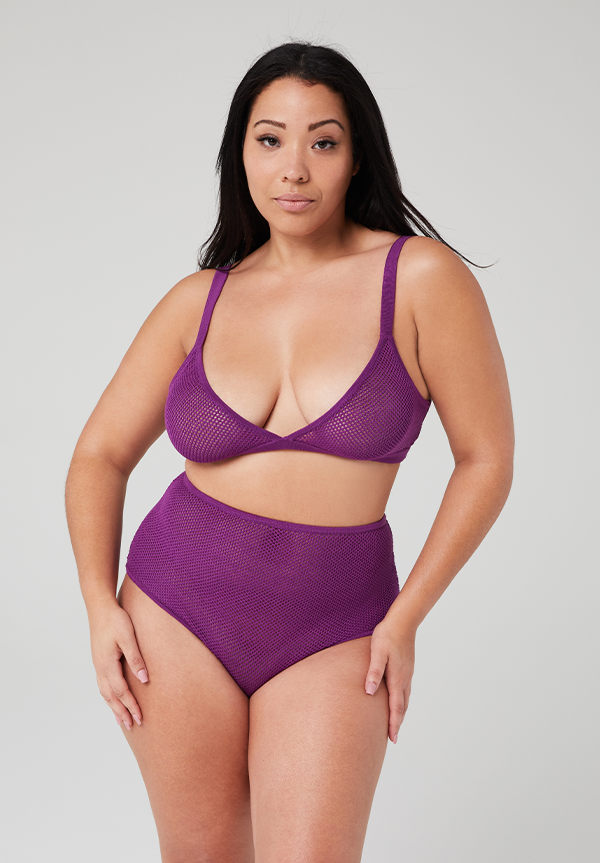 Merino Mesh Bra - Wild Lilac