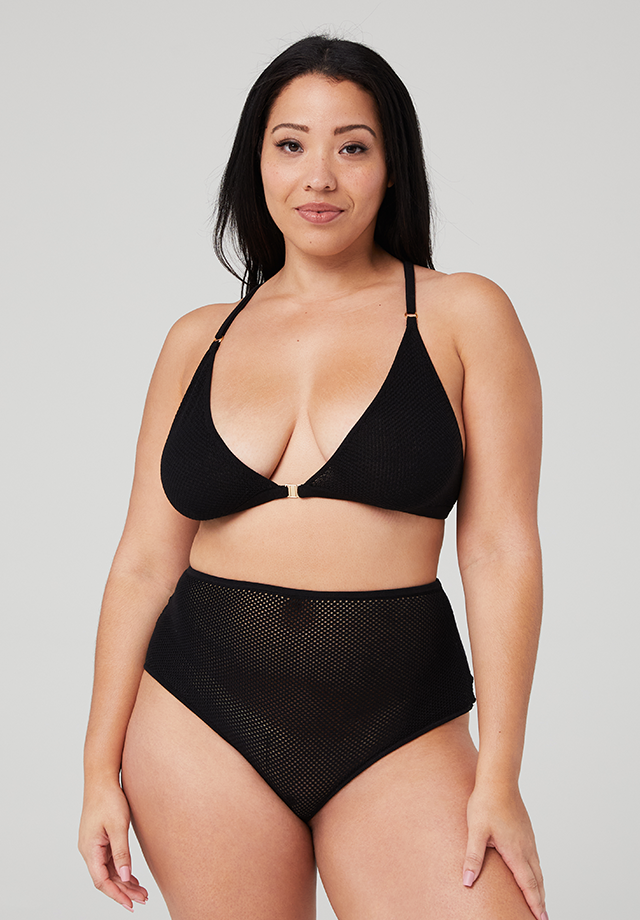 Merino All Mesh Cheeky - Black