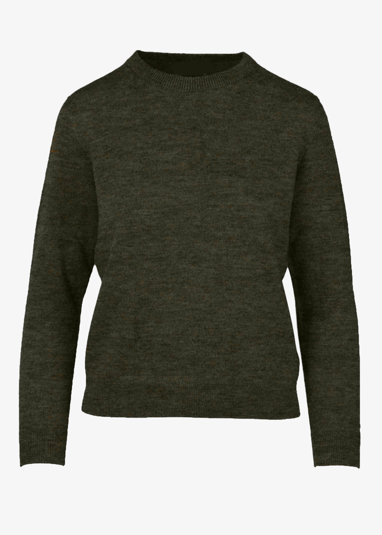 Dark green sweater on a white background