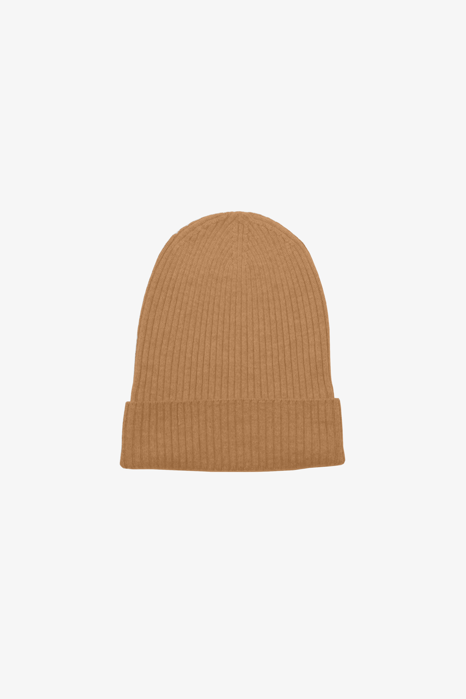 Brown beanie on a white background