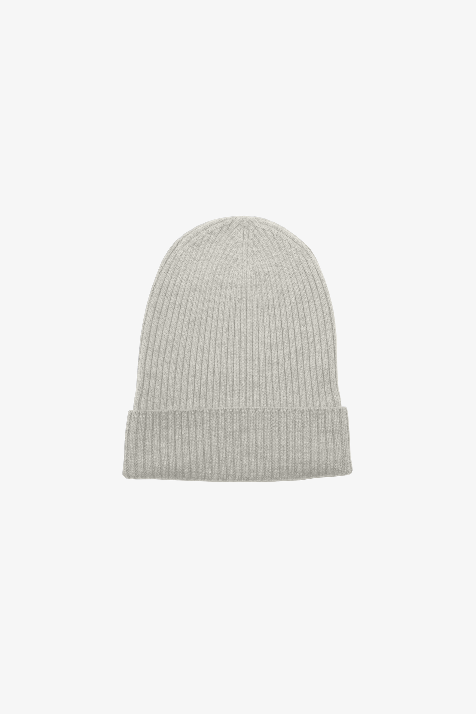 Gray beanie on a white background