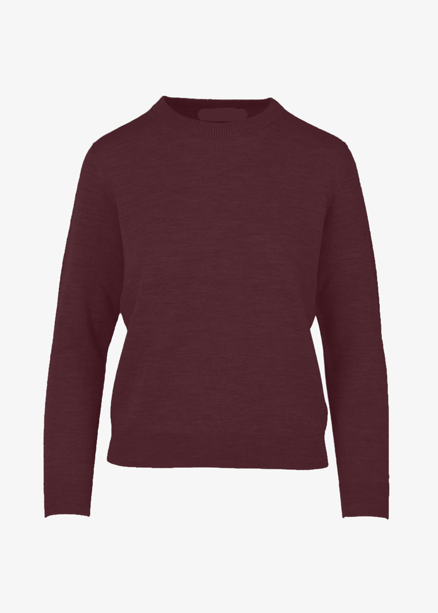 Maroon sweater on a white background