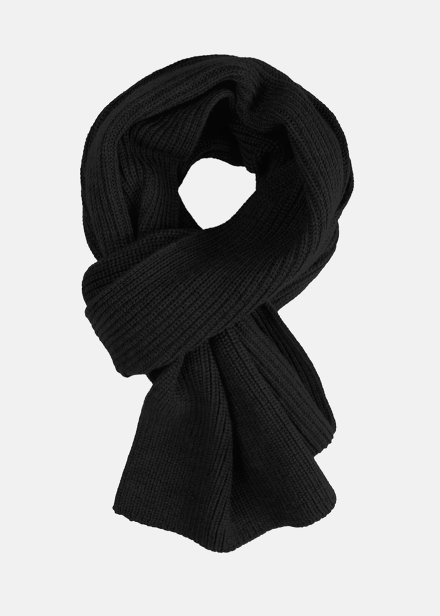 Black scarf on a white background