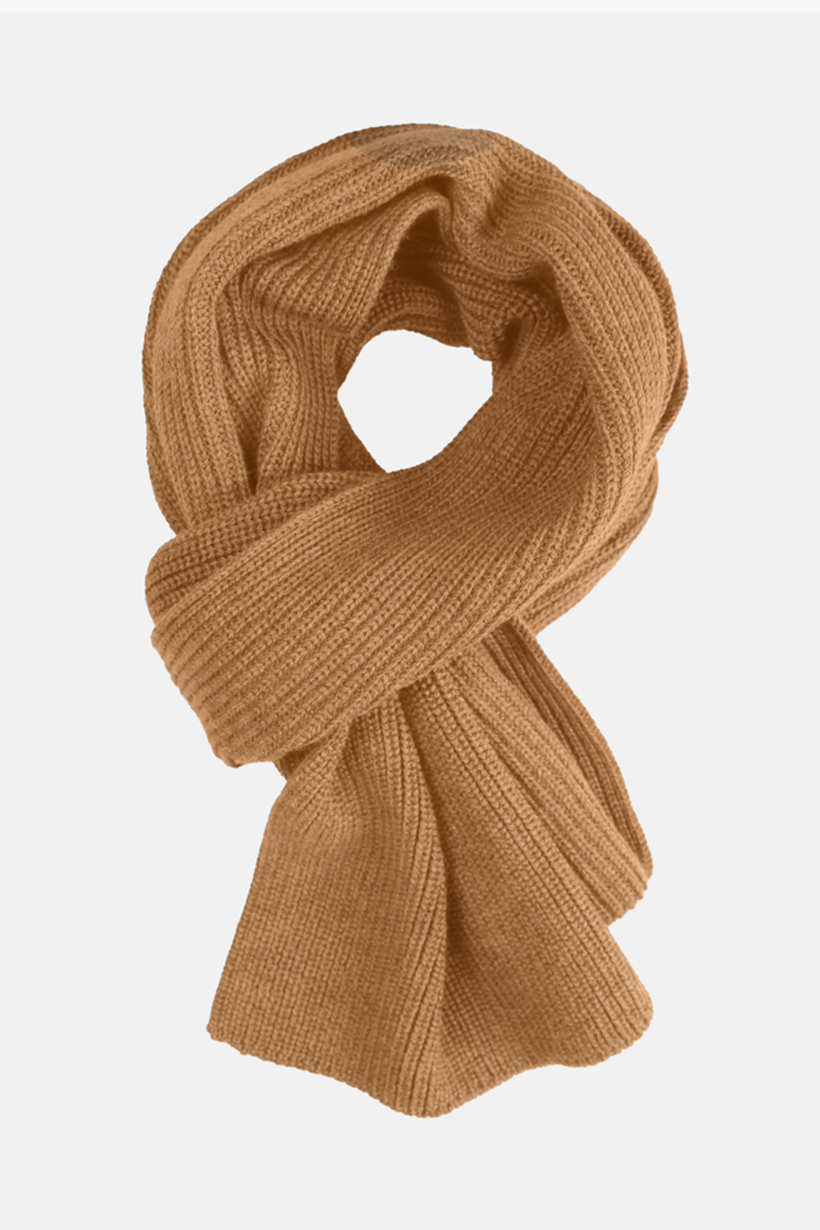 Brown scarf on a white background