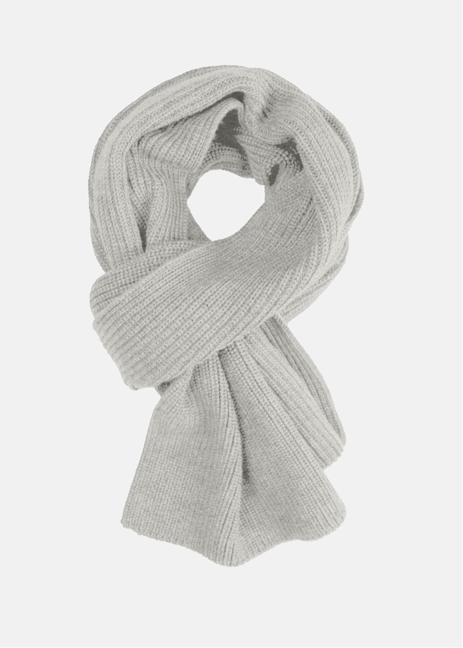 Gray scarf on a white background