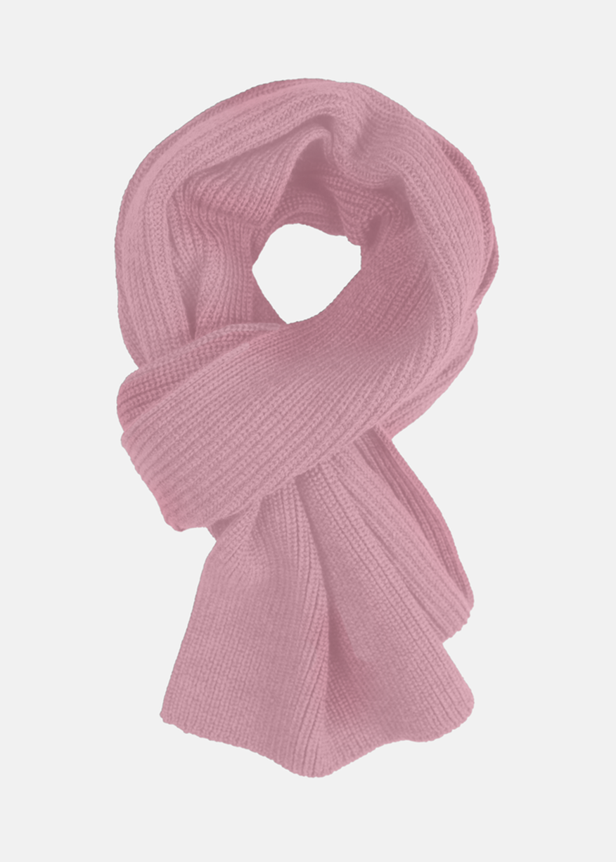 Pink scarf on a white background